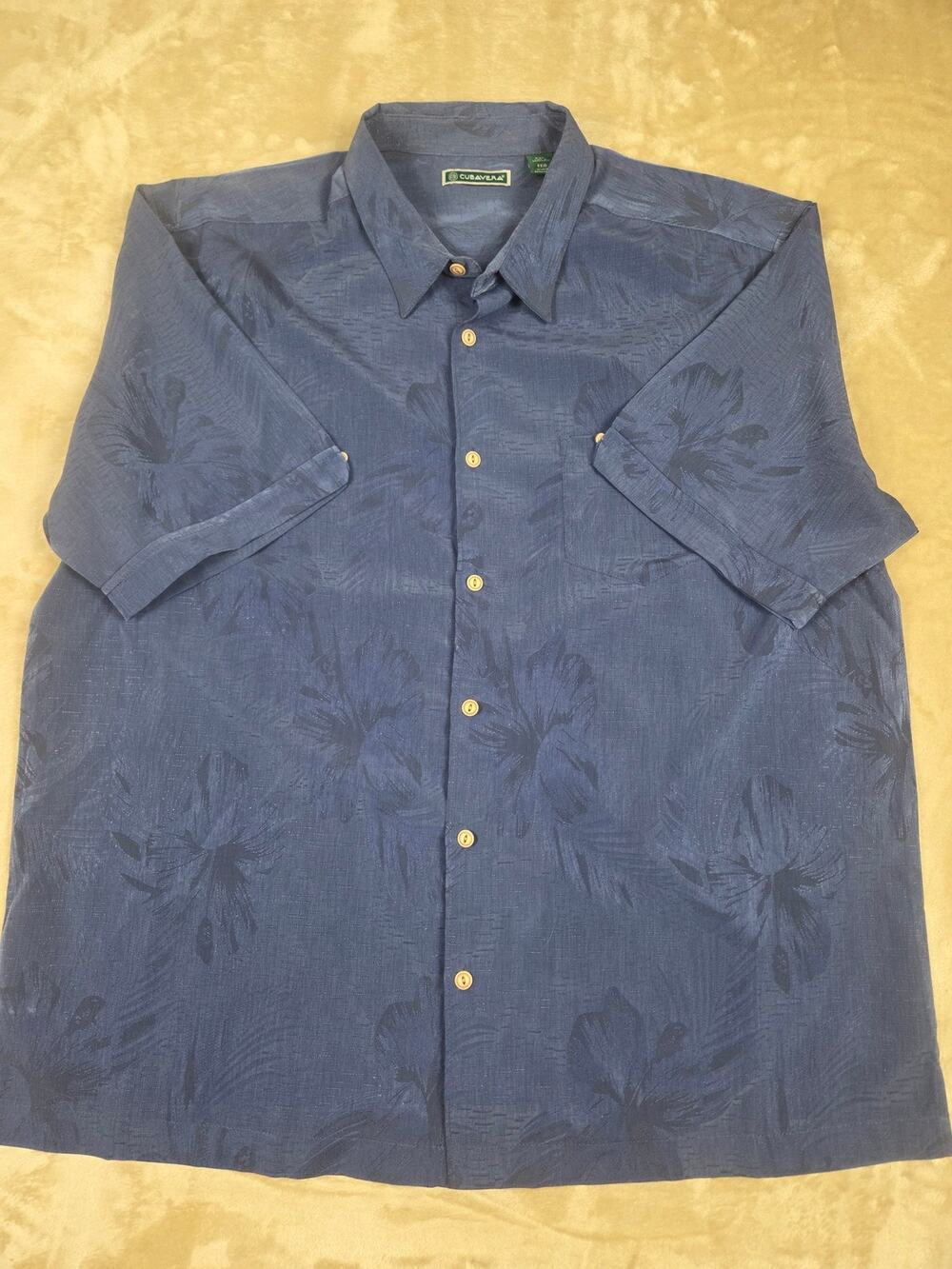 Cubavera Blue Button-down Short Sleeve Shirt
